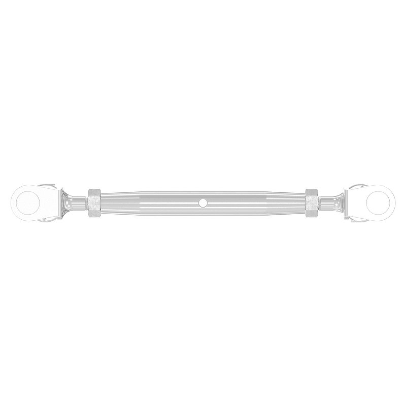 Wantenspanner Gabel/Gabel mit Gewinde M8, V4A