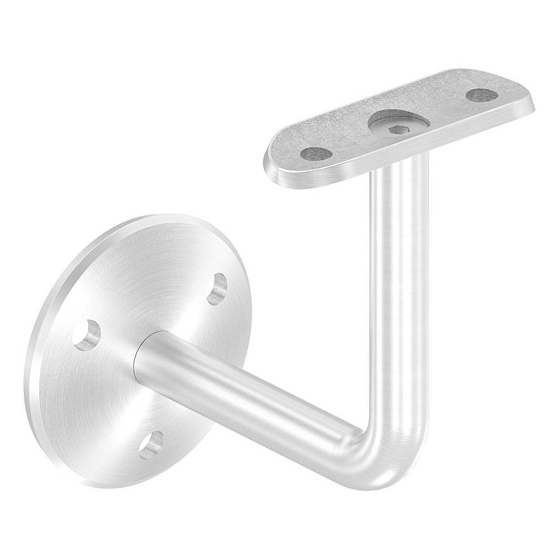 Handlaufhalter mit Handlaufanschlussplatte 42,4mm (Ronde und Bügel verschraubt), V2A