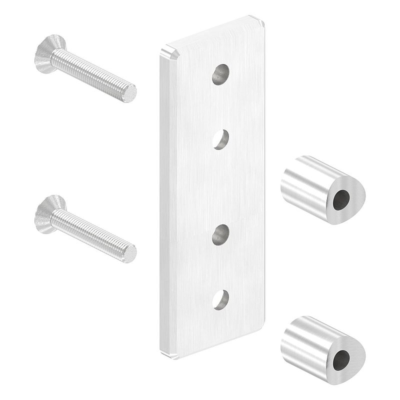 Wandbefestigung für Geländerpfosten 42,4mm, V2A