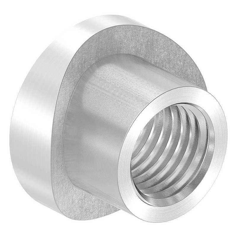 Gewindehülse, passend zu Torband 120-M16-VA, für Rohr 48,3mm, V2A