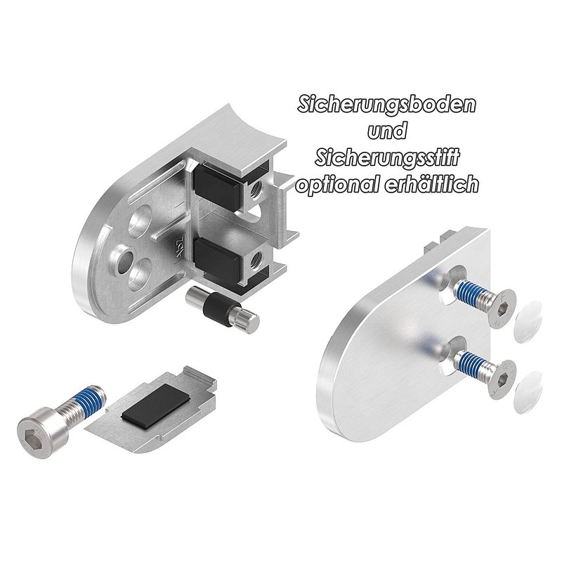 Glass clamp Mod. 38, connection: 48.3mm, AISI304