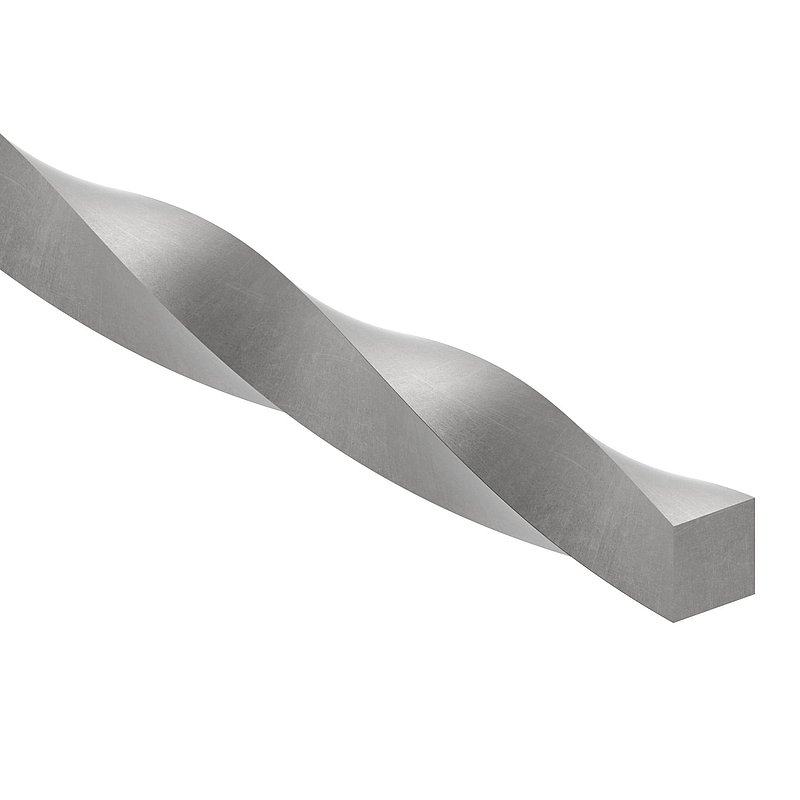 Vierkant 12x12mm, durchgehend gedreht, L: 3000mm