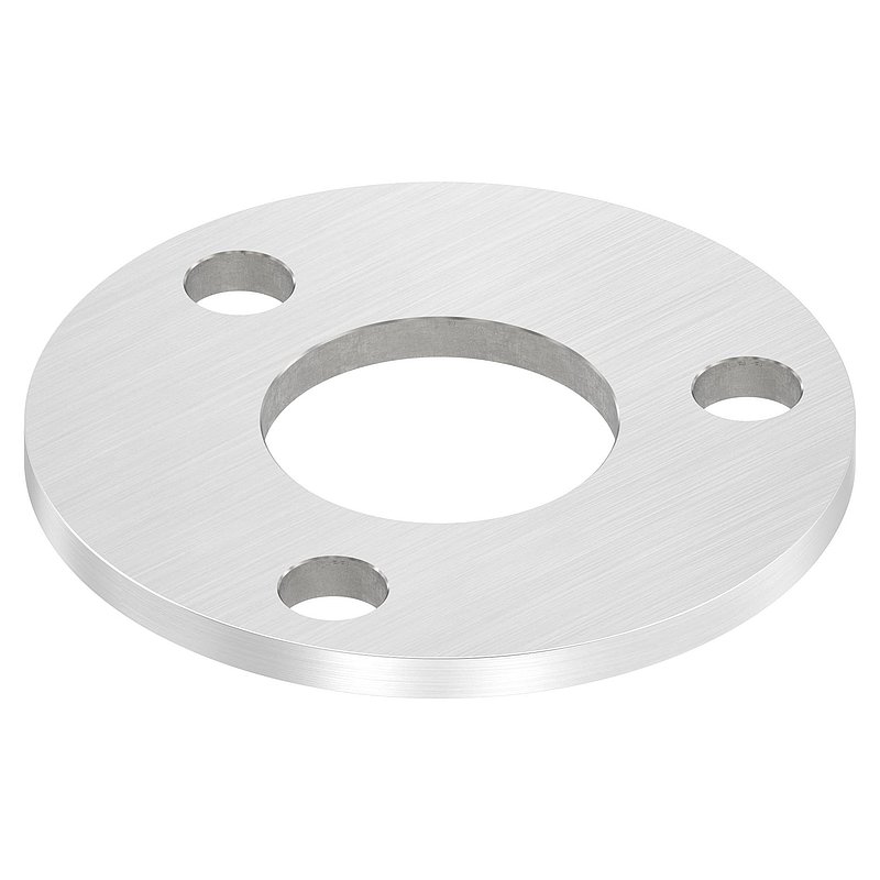 Anchor plate Ø 100x6mm, with longitudinal grinding, AISI304