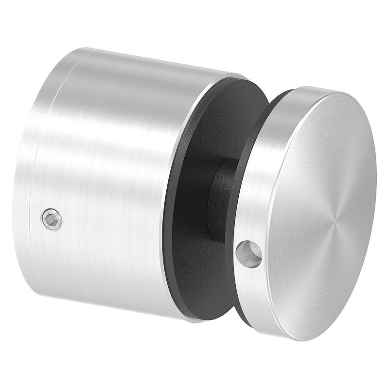 Glaspunkthalter 52mm, flach, verstellbar, V2A