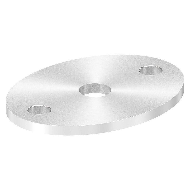Ronde oval, 75x55x4mm, mit Rundschliff, V2A