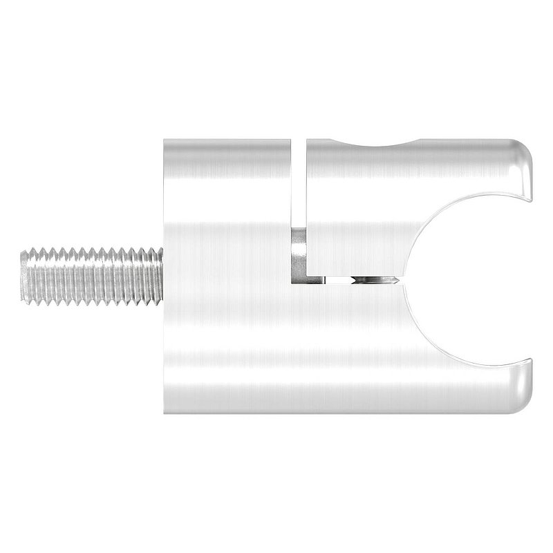 Halter für rundes Klemmprofil 18mm Anschluss: gerade, V2A