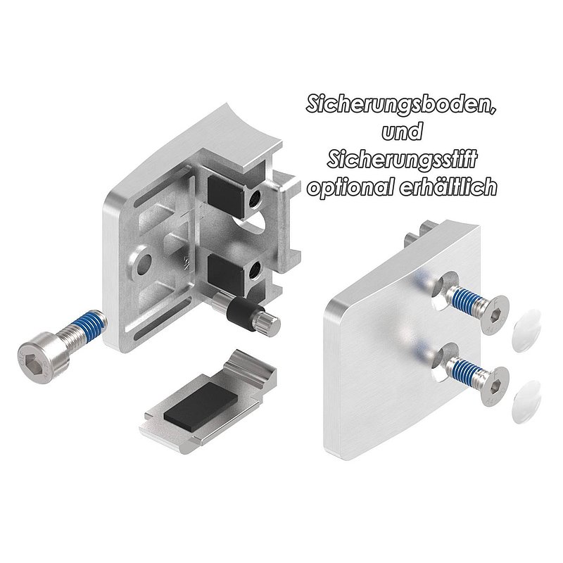 Glass clamp Mod. 34, connection: 60.3mm, AISI304