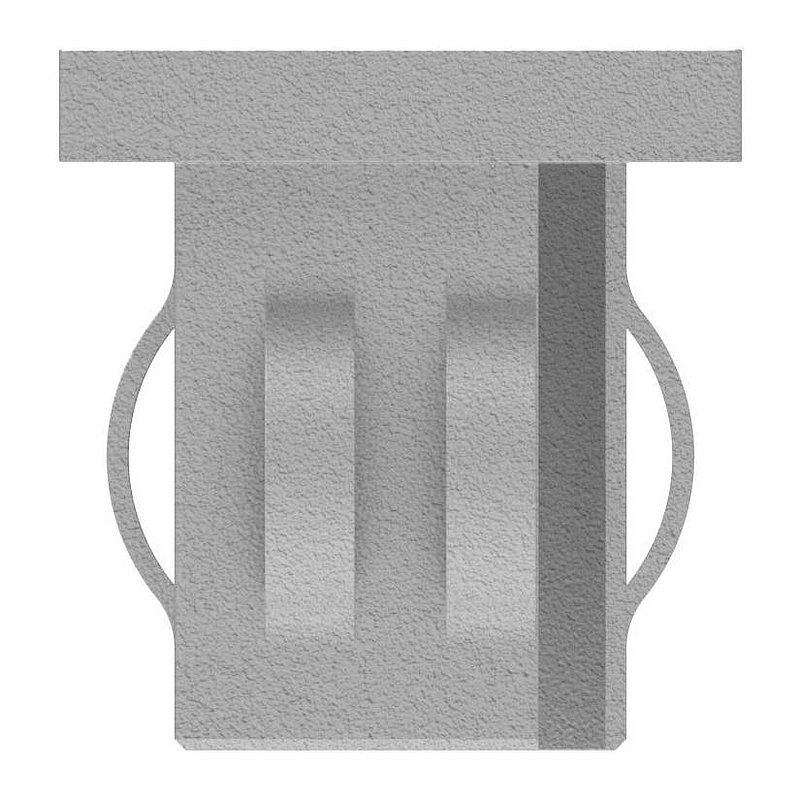 Stahleinschlagkappe, für Quadratrohr 30x30mm, verzinkt