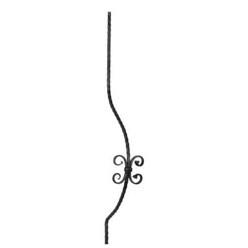 Korbgitterstab 12x12mm, gehämmert, H: 1000mm