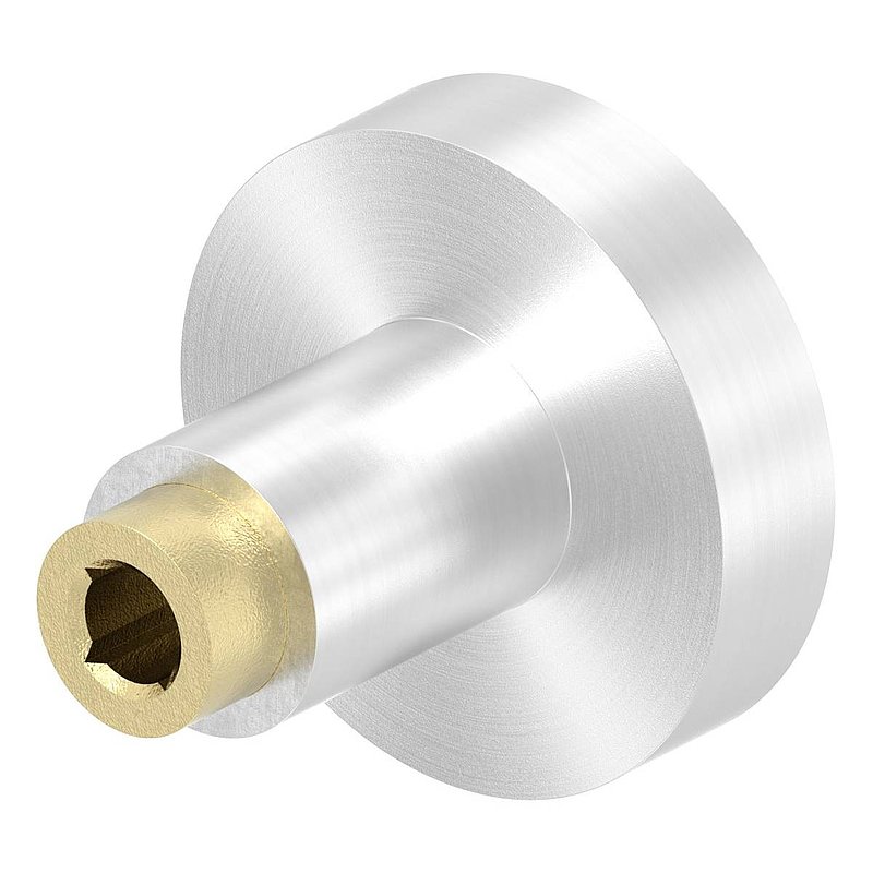 Türknopf, einzeln, Ø 55mm, gerade, V2A