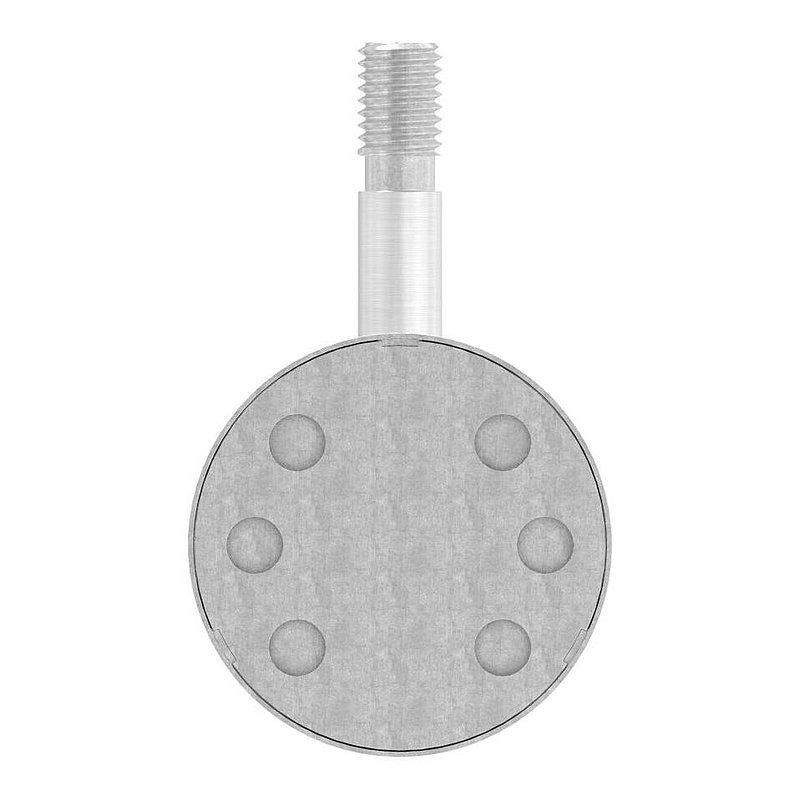 Handlaufhalter Außengewinde inkl. Abdeckrosette (Ronde und Bügel verschweißt), V2A