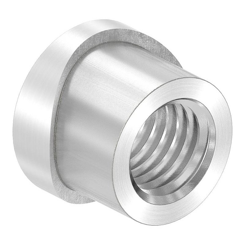 Gewindehülse, passend zu Torband 120-M12-VA, für Rohr 33,7mm, V2A