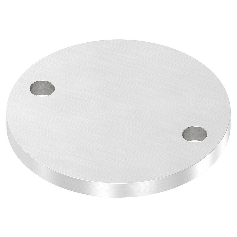 Plaque d'ancrage Ø 120x10mm, avec ponçage longitudinal, V2A