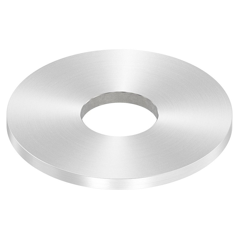 Anchor plate Ø 100x6mm, with round grinding, AISI304