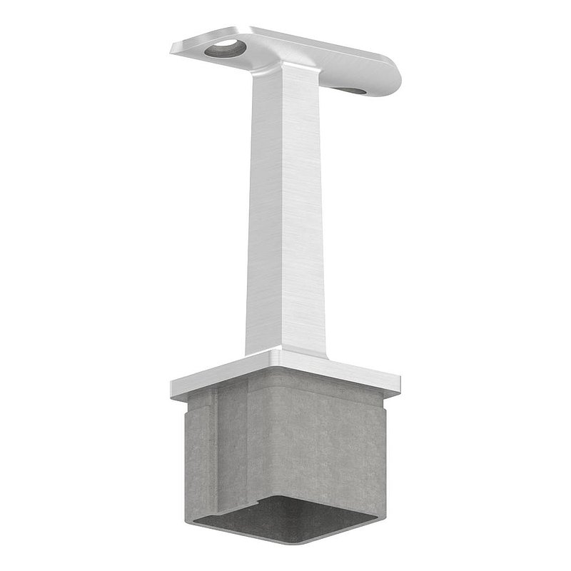 Rohrabschlussstopfen mit Stift für Rohr 40x40x2mm, V2A