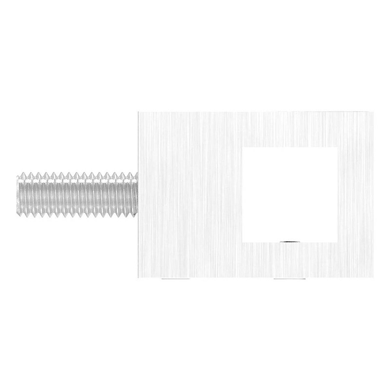Support de lisse transversale avec raccordement droit pour carré 12x12mm, V2A