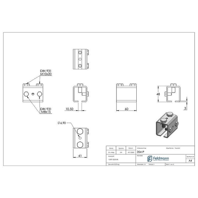 Connector for overhead door tracks