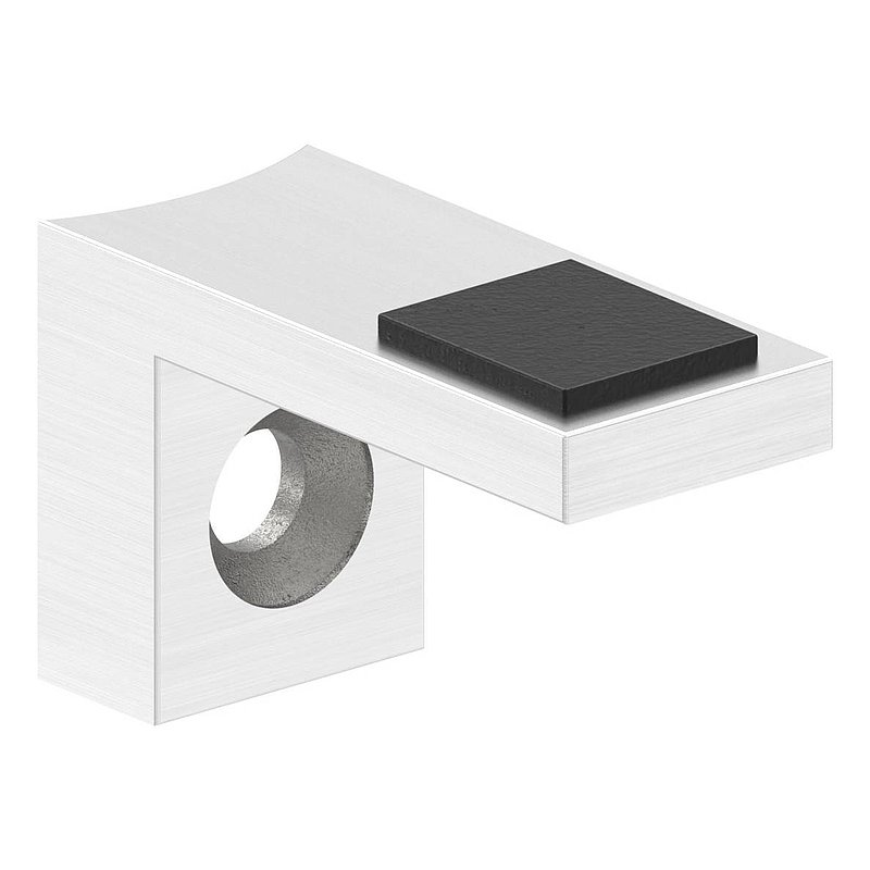 Halteboden mit Anschluss 42,4mm, V4A