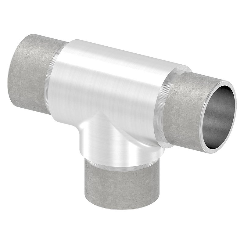 T-Stück egal, für Rohr 33,7x2,0mm, V2A