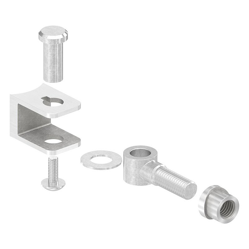 Torband mit Gewindehülse M12 für Rohr 42,4mm, V2A