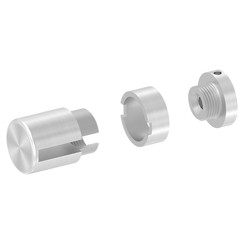 Brenk base holder for flat bars 30x6mm, AISI304