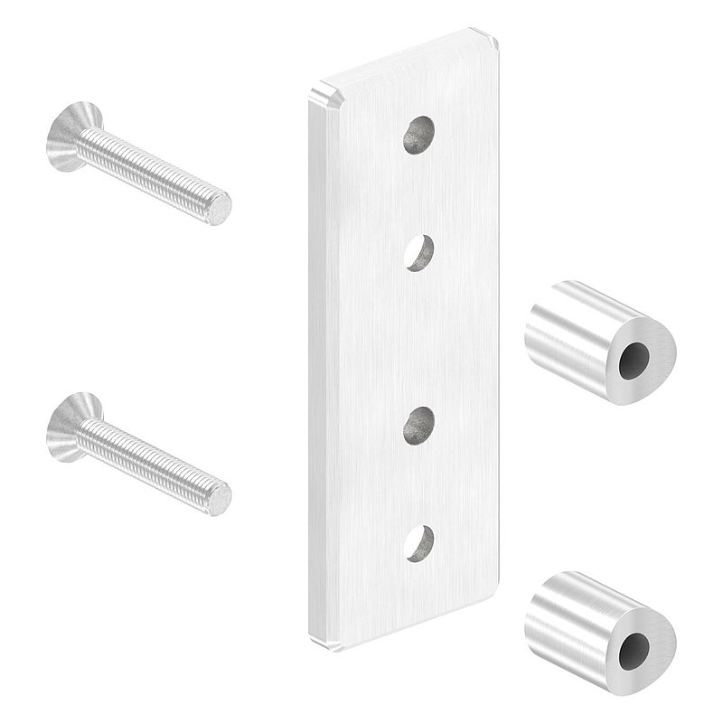Wandbefestigung für Geländerpfosten 48,3mm, V2A