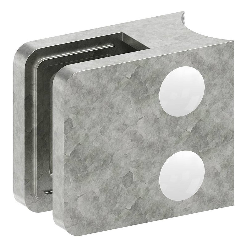Glass clamp mod. 11, connection: 33.7mm, raw zinc