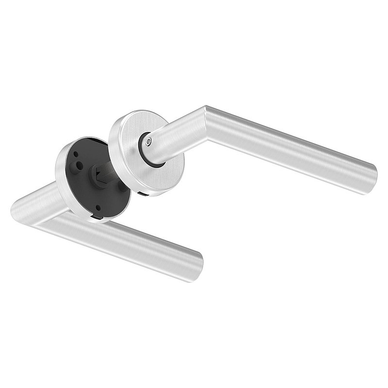 Türdrücker-Paar, drehbar, V2A
