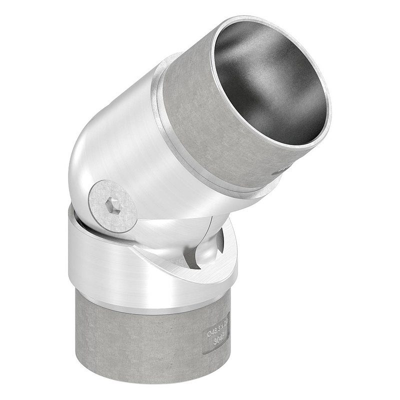 Gelenkstück hohl für Kabel, für Rohr 48,3x2,0mm, V2A