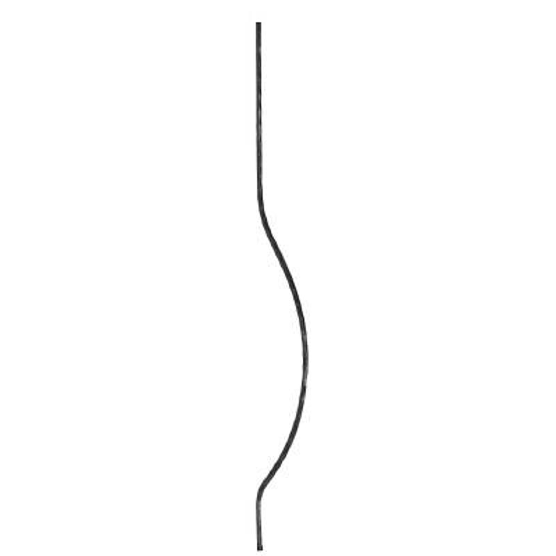 Korbgitterstab 16x8mm, gehämmert, H: 1000mm