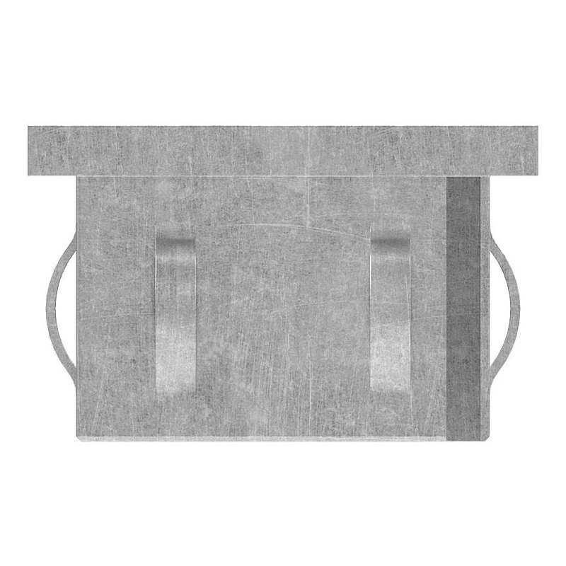 Stahleinschlagkappe, für Quadratrohr 50x50mm