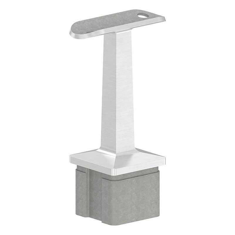 Rohrabschlussstopfen mit Stift für Rohr 40x40x2mm, V2A