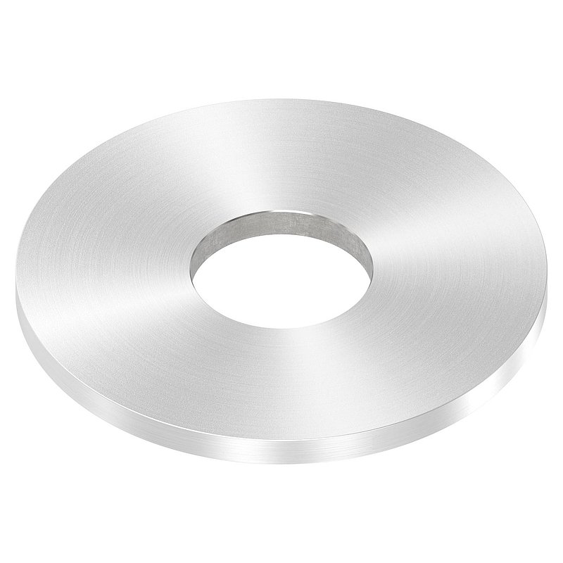 Anchor plate Ø 100x6mm, with round grinding, AISI304