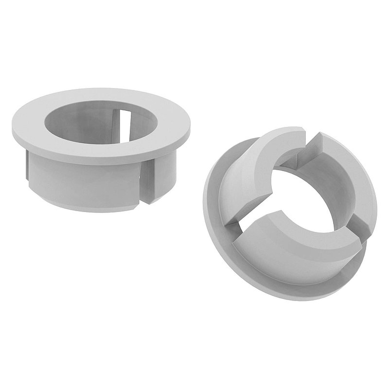 Steckmuffe aus Kunststoff für 12mm / Vierkantrohre