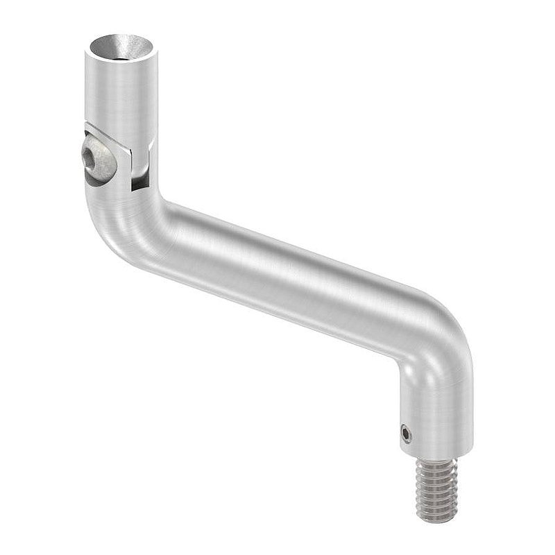 Étrier Ø 14mm, 2x courbé à 30°, avec articulation, V2A