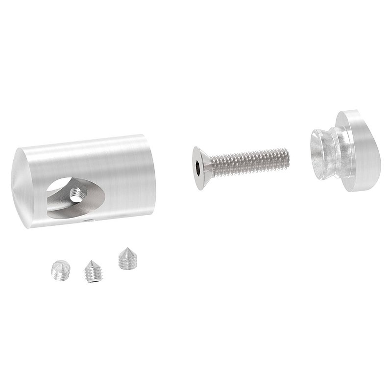 Querstabhalter für 42,4mm Rohr, 12,2mm Bohrung, Außenecke, V2A