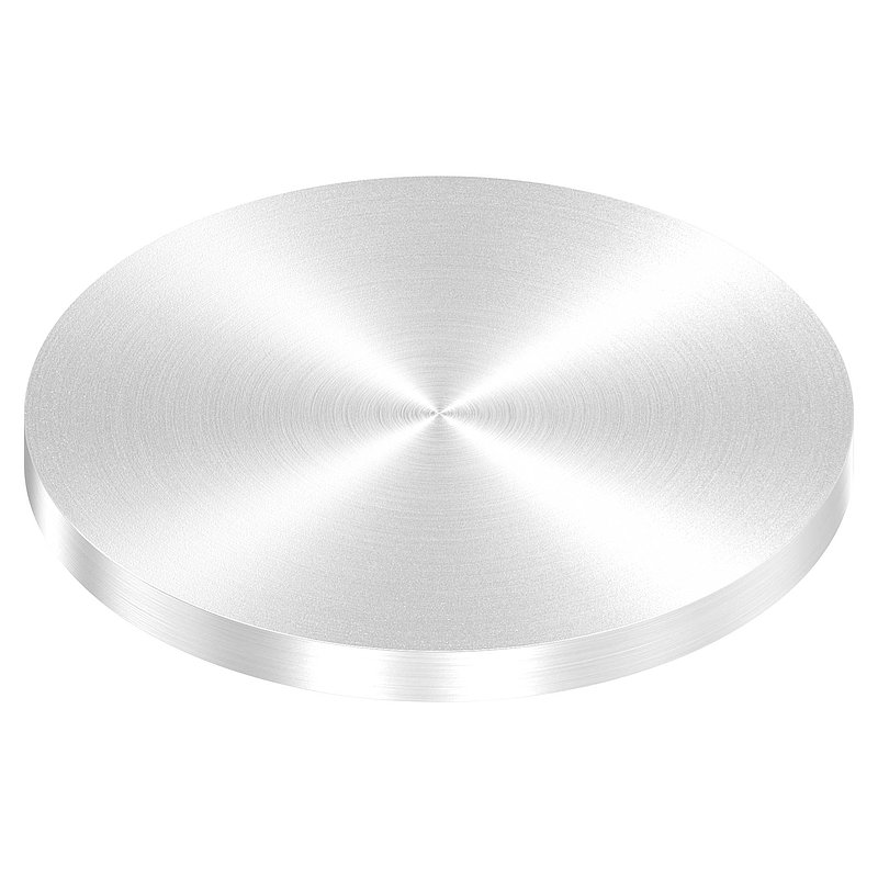 Round plate Ø 80x6mm, with round grinding, AISI304