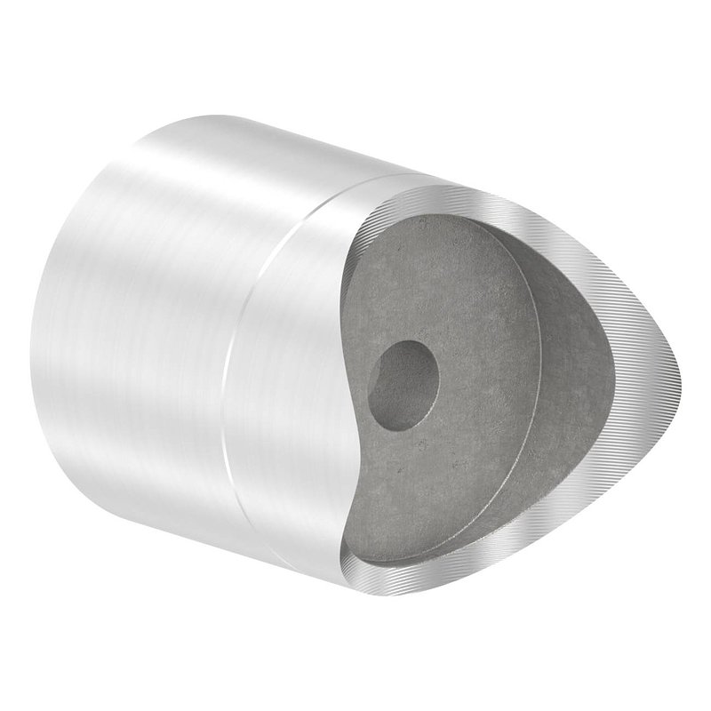 Befestigung für Rohr 33,7mm an 42,4mm, V2A