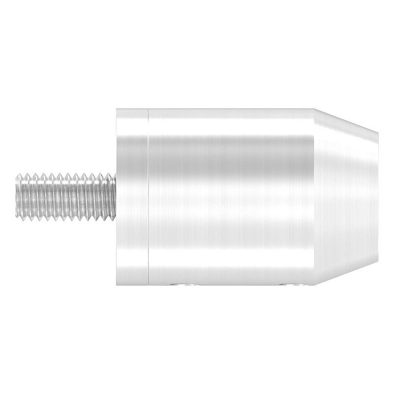 Querstabhalter (zum Stoßen vorne) gerader Anschluss, Bohrung vorne 12,2mm, V2A