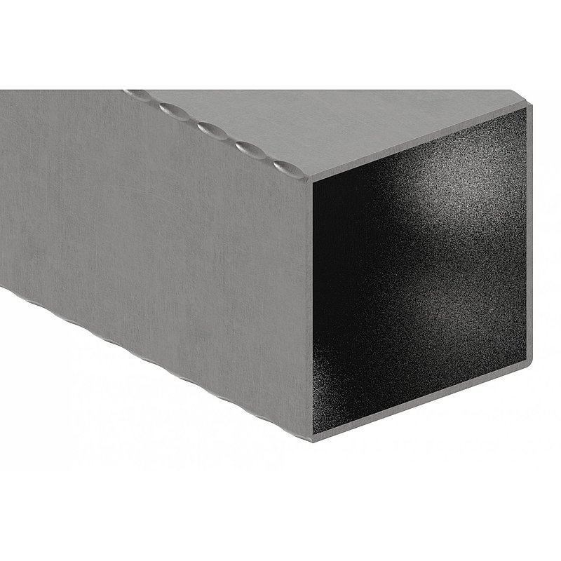 Quadratrohr 100x100x3,0mm, L: 6000mm, gehämmert