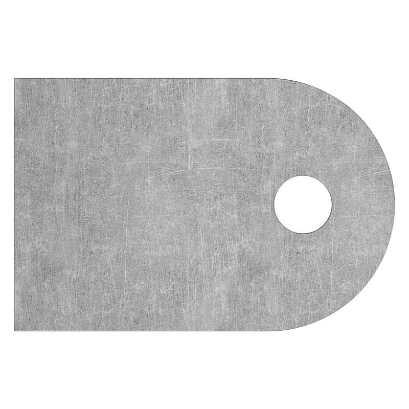 Weld-on bracket 60x40x6mm with round hole 9mm