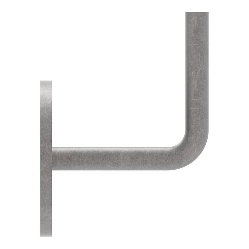 Handlaufträger mit Ronde flach, 80x6mm, Bügel Ø 12mm