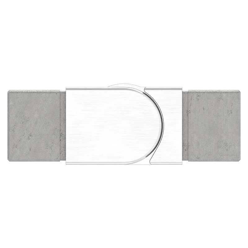 Verbinder flexibel für Quadratnutrohr 40x40mm, V4A