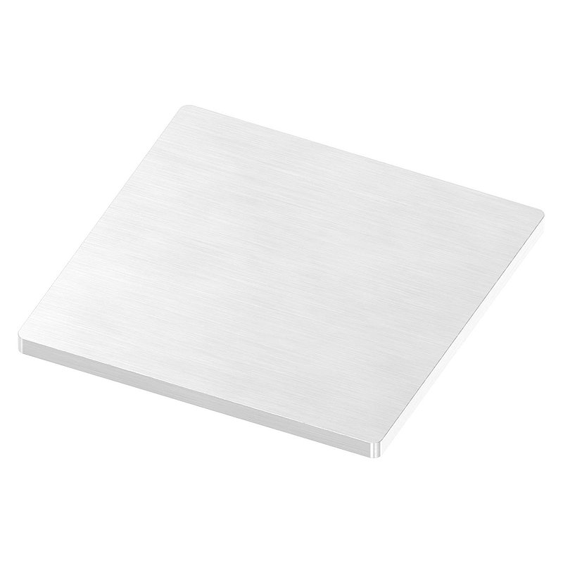 Ankerplatte, 80x80x4mm, mit Längsschliff, V2A