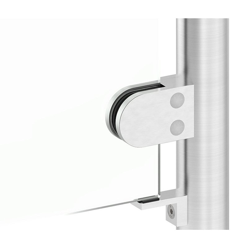 Halteboden mit Anschluss 42,4mm, V4A