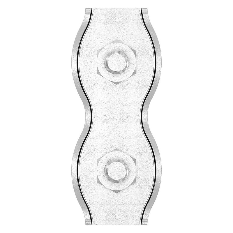 Duplexklemmen für Seil 8mm, V4A