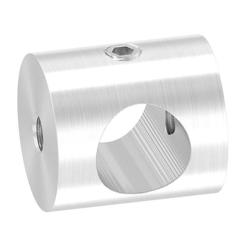Cross bar holder (mounting between two flat bars) with 12.2 mm hole, AISI304