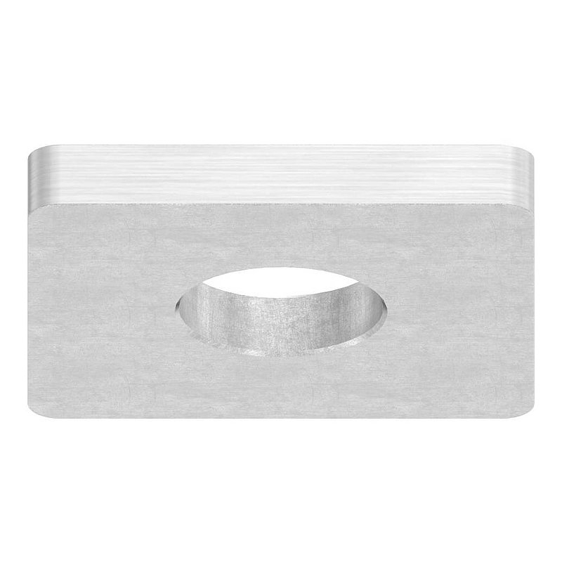 Einsteckkappe für Quadratrohr 30x30 mit Bohrung, V2A