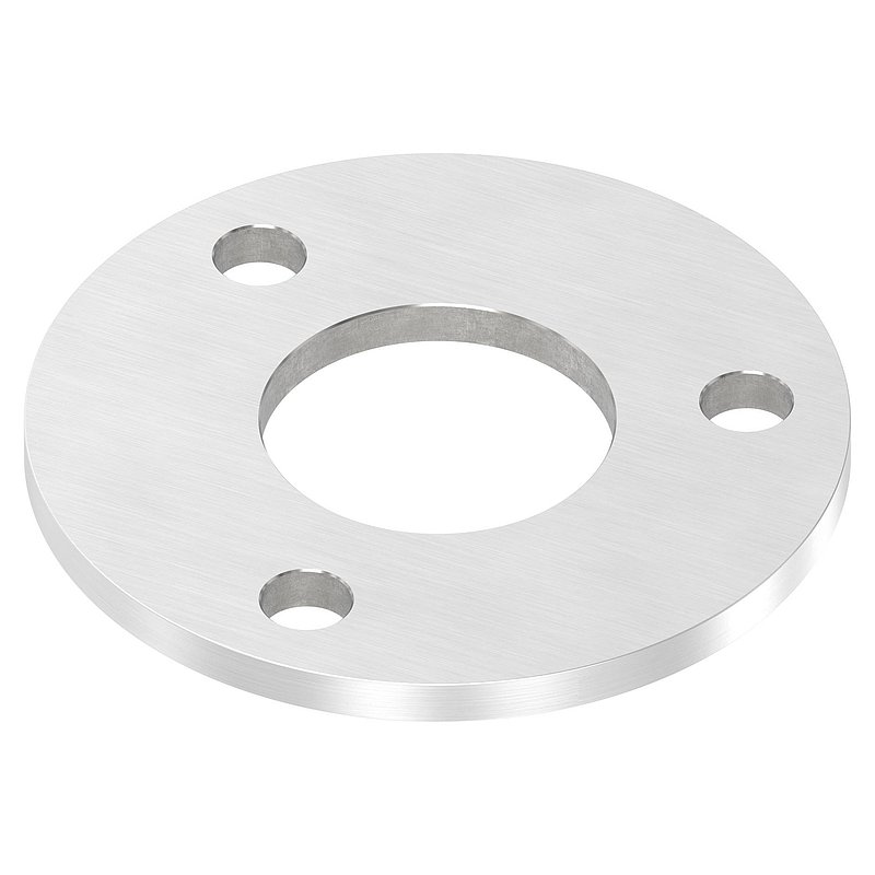 Ankerplatte Ø 100x6mm, mit Längsschliff, V2A