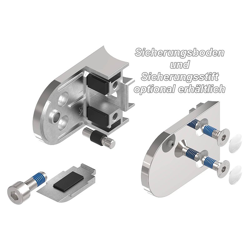 Glasklemme Mod. 38, Anschluss: 42,4mm, V4A